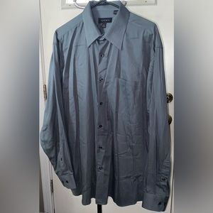 A[X]IST Men’s Casual Button Down Long Sleeve  Shirt, Size 17 (34/35)